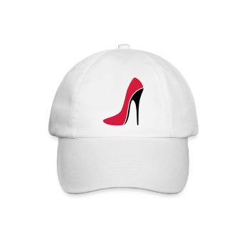 Sexy Stiletto / High Heel - three - Baseballkappe - Weiß/Weiß - Vorne