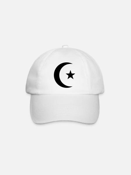 star_and_crescent - Baseballkappe - Weiß/Weiß