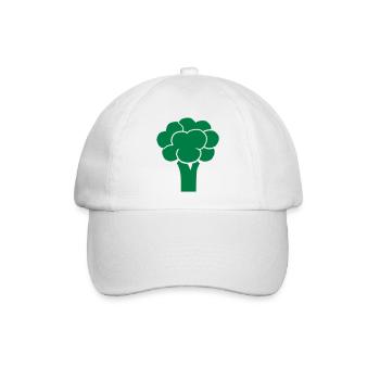Brokkoli - Baseballkappe - Weiß/Weiß - Vorne