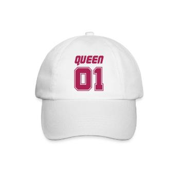 queen 01 - Baseballkappe - Weiß/Weiß - Vorne