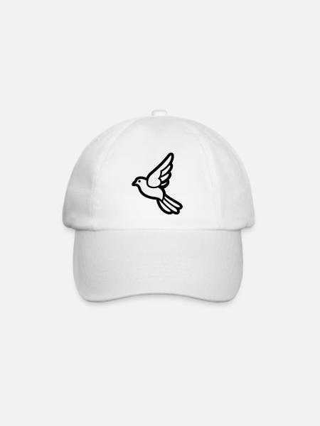 Taube - Baseballkappe - Weiß/Weiß
