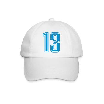 13 - Baseballkappe - Weiß/Weiß - Vorne