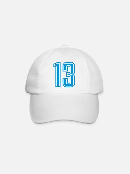 13 - Baseballkappe - Weiß/Weiß