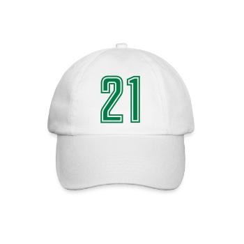 21 - Baseballkappe - Weiß/Weiß - Vorne