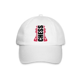 Schach König Verein - Baseballkappe - Weiß/Weiß - Vorne