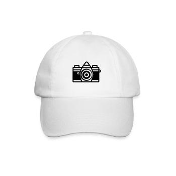 Kamera - Baseballkappe - Weiß/Weiß - Vorne