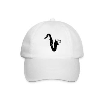 saxofon - Baseballkappe - Weiß/Weiß - Vorne