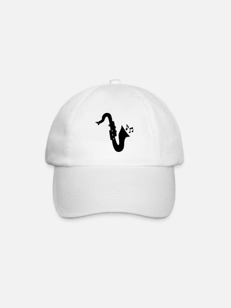 saxofon - Baseballkappe - Weiß/Weiß