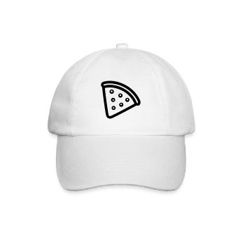 Pizzastück - Baseballkappe - Weiß/Weiß - Vorne