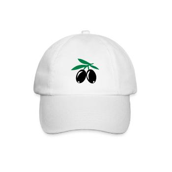 Oliven - Baseballkappe - Weiß/Weiß - Vorne