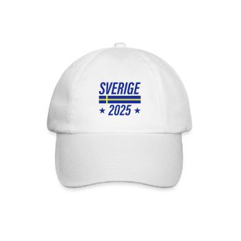 Sverige 2025 Schweden - Baseballkappe - Weiß/Weiß - Vorne
