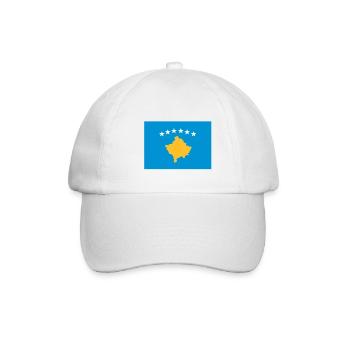 Kosovo - Baseballkappe - Weiß/Weiß - Vorne