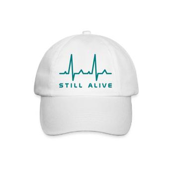 Still alive - Baseballkappe - Weiß/Weiß - Vorne