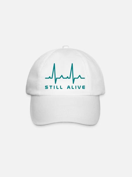 Still alive - Baseballkappe - Weiß/Weiß