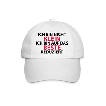 Ich bin nicht klein - Baseballkappe - Weiß/Weiß - Vorne