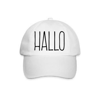 Hallo - Baseballkappe - Weiß/Weiß - Vorne