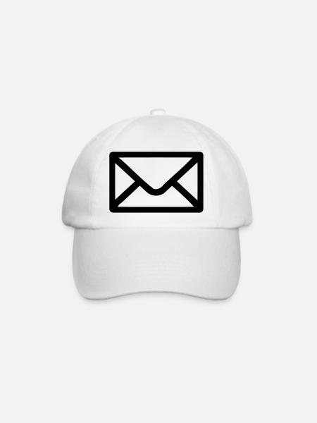 Brief Umschlag - Baseballkappe - Weiß/Weiß