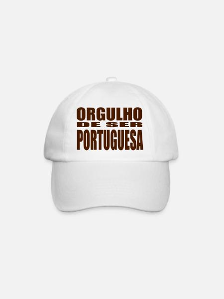 orgulho_portuguesa_unicolor - Baseballkappe - Weiß/Weiß