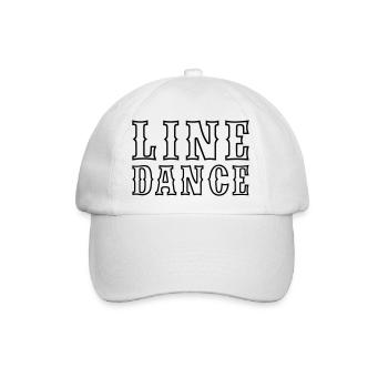 Line Dance Outline - Baseballkappe - Weiß/Weiß - Vorne
