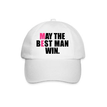 May the Best Man Win - Baseballkappe - Weiß/Weiß - Vorne