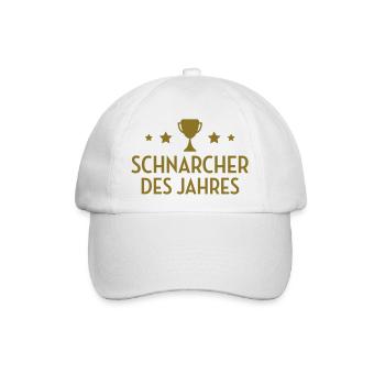 Schnarcher Schnarcherin Schnarchen Schlaf Humor - Baseballkappe - Weiß/Weiß - Vorne