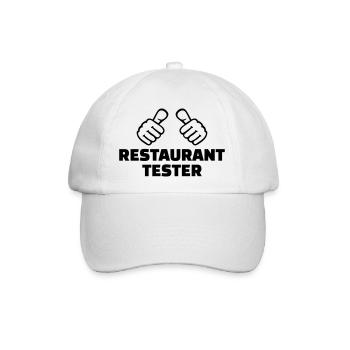 Restaurant Tester - Baseballkappe - Weiß/Weiß - Vorne