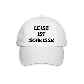 Leise ist Scheisse - Baseballkappe - Weiß/Weiß - Vorne