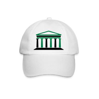 Athen Gebäude - Baseballkappe - Weiß/Weiß - Vorne