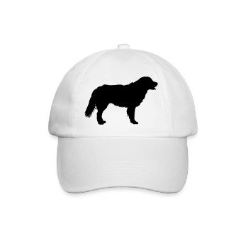 golden retriever schattenriss 1 - Baseballkappe - Weiß/Weiß - Vorne