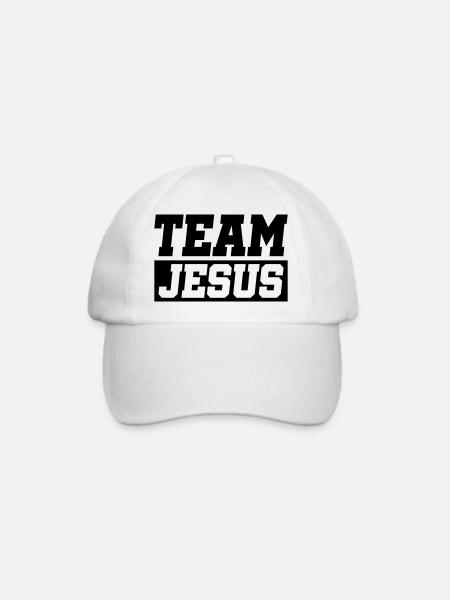 jesus team - Baseballkappe - Weiß/Weiß