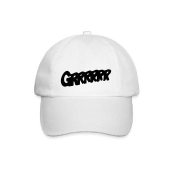 grrr - Baseballkappe - Weiß/Weiß - Vorne