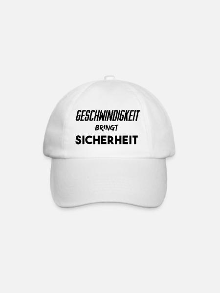 Geschwindigkeit bringt Sicherheit! - Baseballkappe - Weiß/Weiß