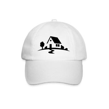 Haus - Baseballkappe - Weiß/Weiß - Vorne