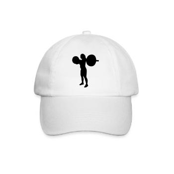 girl weights fitness - Baseballkappe - Weiß/Weiß - Vorne