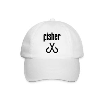 Fischer - Fischerei - Baseballkappe - Weiß/Weiß - Vorne