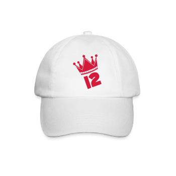 *** 12 *** - Baseballkappe - Weiß/Weiß - Vorne