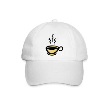 Kaffee Kaffeetasse cup of coffee - Baseballkappe - Weiß/Weiß - Vorne