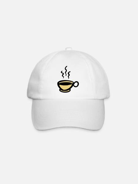 Kaffee Kaffeetasse cup of coffee - Baseballkappe - Weiß/Weiß