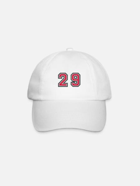 29 Zahl symbol - Baseballkappe - Weiß/Weiß
