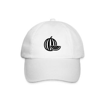 Melone Frucht - Baseballkappe - Weiß/Weiß - Vorne
