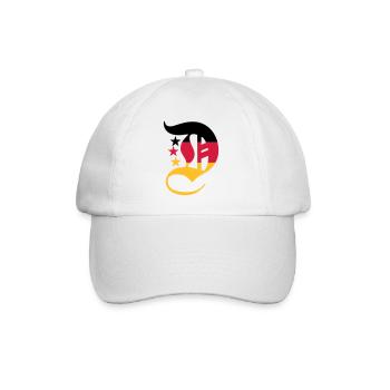 D in Nationalfarben - Baseballkappe - Weiß/Weiß - Vorne