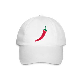 Chilischote - Baseballkappe - Weiß/Weiß - Vorne