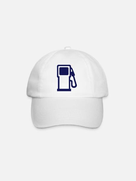 Tankstelle - Baseballkappe - Weiß/Weiß
