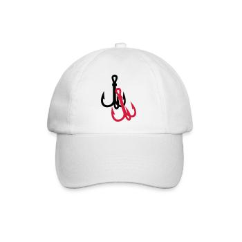 fishing hooks - Baseballkappe - Weiß/Weiß - Vorne