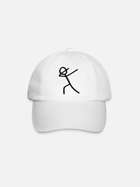 dabbing man - Baseballkappe - Weiß/Weiß