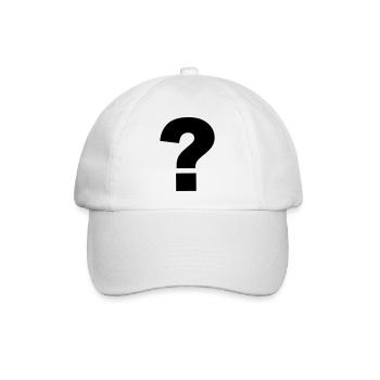 fragezeichen - Baseballkappe - Weiß/Weiß - Vorne