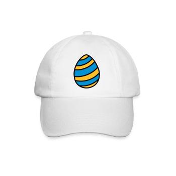 Osterei Easter Egg Ostern Geschenkidee - Baseballkappe - Weiß/Weiß - Vorne