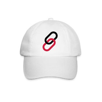 Link als Symbol - Baseballkappe - Weiß/Weiß - Vorne