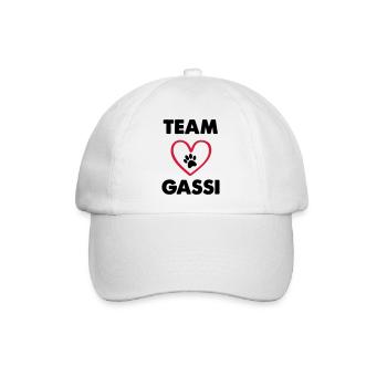 team gassi - Baseballkappe - Weiß/Weiß - Vorne