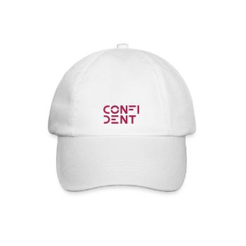 VERTRAUEN - Minimalistische benutzerdefinierte Farbtypografie - Baseballkappe - Weiß/Weiß - Vorne